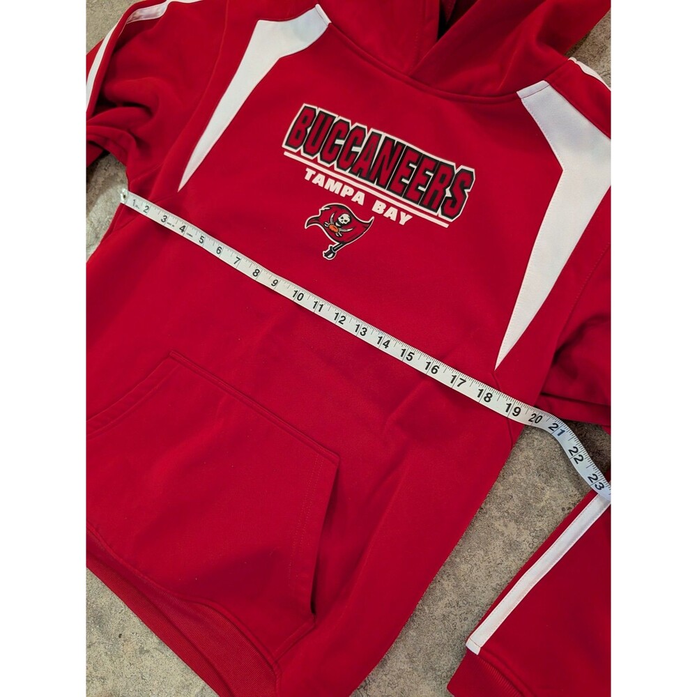 Tampa Bay Buccaneers Hoodie Youth XL 16 18 Red NFL Team Apparel Pullover - Picture 11 of 12